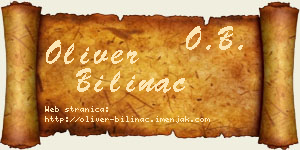 Oliver Bilinac vizit kartica